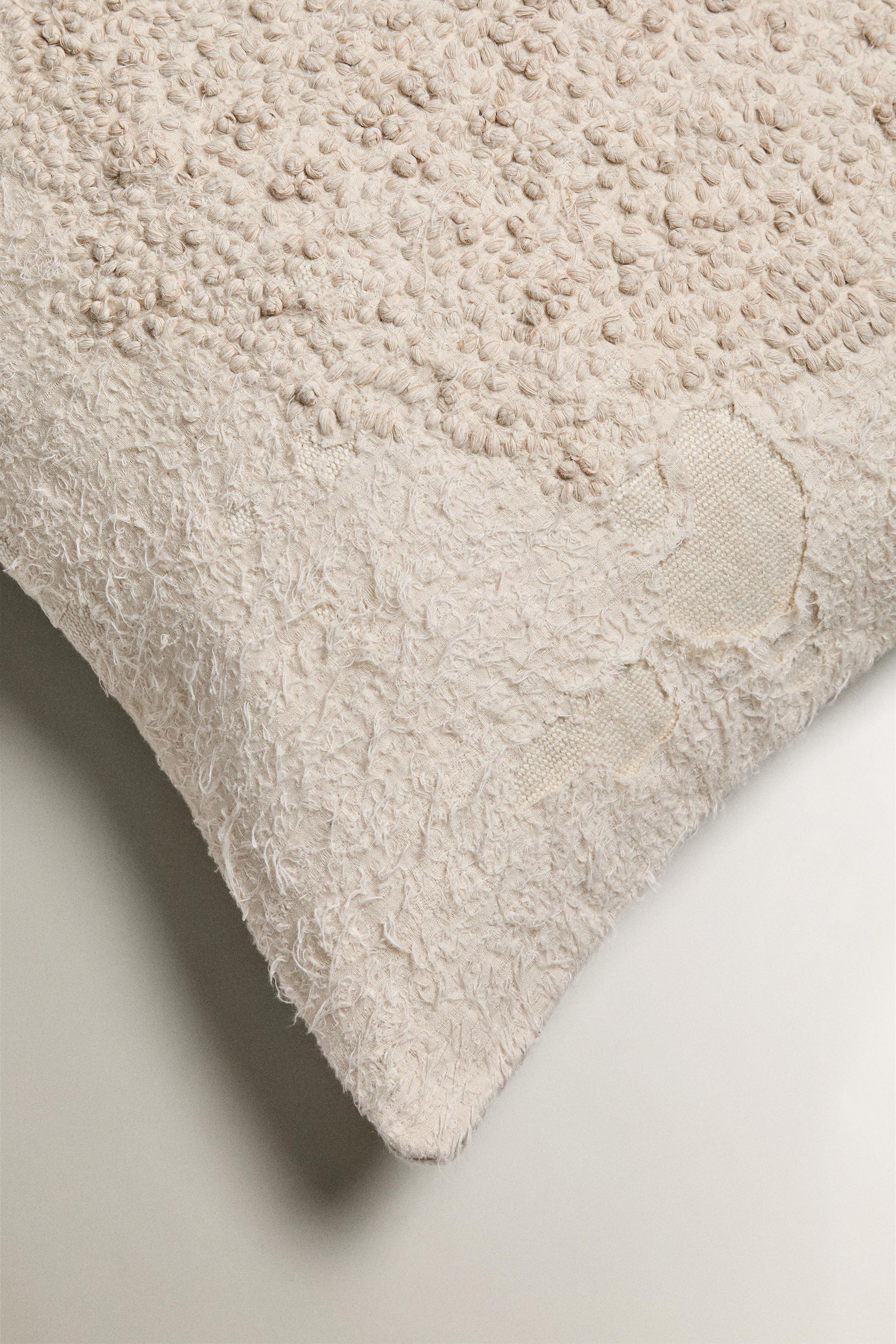 EMBROIDERED THROW PILLOW COVER